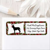 Bullmastiff Rendier Kerstmis Etiket (Insitu)