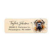 bullmastiff-retouradreslabel etiket (Voorkant)