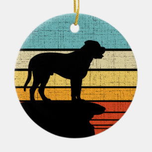 Bullmastiff Retro Hondenpuppy Eigenaar Keramisch Ornament