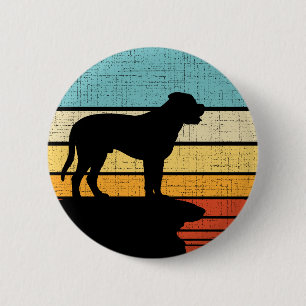Bullmastiff Retro  Hondenpuppy Eigenaar Ronde Button 5,7 Cm