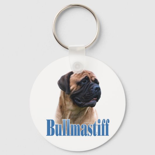 Bullmastiff (rode) naam sleutelhanger (Voorkant)