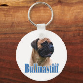 Bullmastiff (rode) naam sleutelhanger (Voorkant)