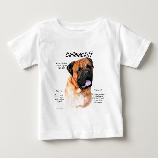 Bullmastiff (rood) het Ontwerp van de Geschiedenis (Voorkant)