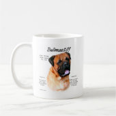 Bullmastiff (rood) het Ontwerp van de Geschiedenis Koffiemok (Links)