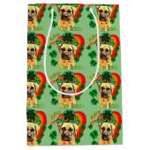 Bullmastiff Saint Patricks Day Medium Cadeauzakje (Voorkant)
