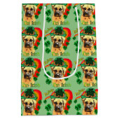Bullmastiff Saint Patricks Day Medium Cadeauzakje (Achterkant)