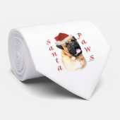 Bullmastiff Santa Paws Stropdas (Opgerold)