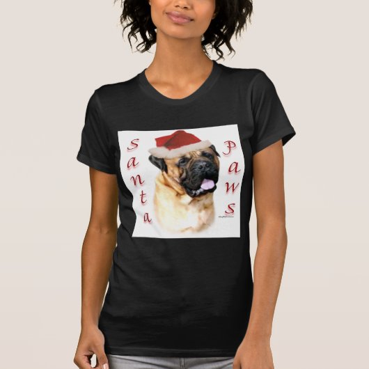 Bullmastiff Santa Paws T-shirt (Voorkant)