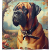 Bullmastiff Schilderij Douchegordijn (Voorkant)