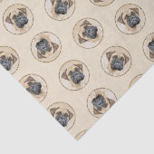 Bullmastiff Schilderij Fawn Red Sable Schattigee D Tissuepapier (Detail)