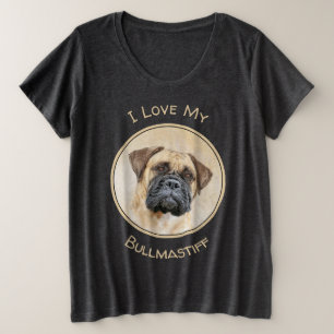 Bullmastiff Schilderij - Mooie Originele Honden Ku Grote Maat T-shirt