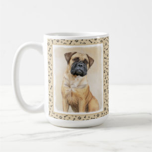 Bullmastiff Schilderij - Mooie Originele Honden Ku Koffiemok