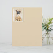 Bullmastiff-schildering - Kute Original Dog Art (Staand voorkant)