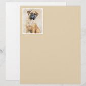 Bullmastiff-schildering - Kute Original Dog Art (Voorkant / Achterkant)