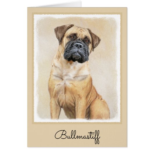Bullmastiff-schildering - Kute Original Dog Art (Voorkant)
