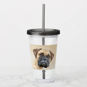 Bullmastiff-schildering - Kute Original Dog Art Acryl Drinkbeker