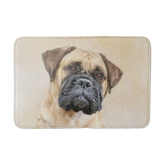 Bullmastiff-schildering - Kute Original Dog Art Badmat (Voorkant)
