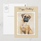 Bullmastiff-schildering - Kute Original Dog Art Briefkaart (Voorkant / Achterkant)