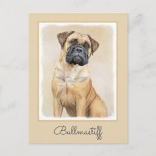 Bullmastiff-schildering - Kute Original Dog Art Briefkaart