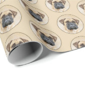 Bullmastiff-schildering - Kute Original Dog Art Cadeaupapier (Rol Hoek)