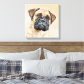 Bullmastiff-schildering - Kute Original Dog Art Canvas Afdruk (Insitu (Slaapkamer))