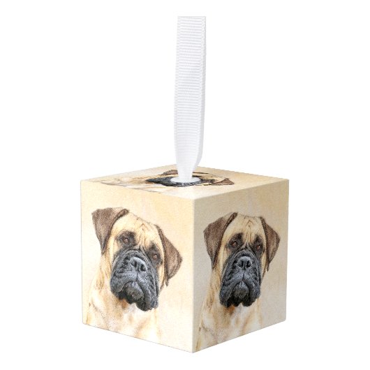 Bullmastiff-schildering - Kute Original Dog Art Decoratie (Voorkant hoekig)