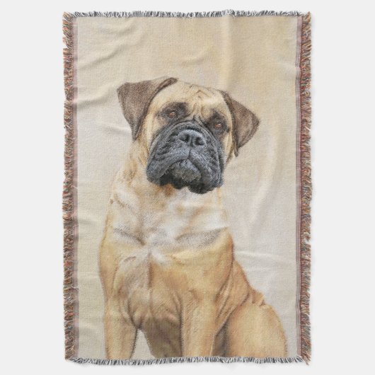 Bullmastiff-schildering - Kute Original Dog Art Deken (Voorkant Verticaal)