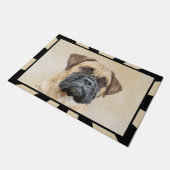 Bullmastiff-schildering - Kute Original Dog Art Deurmat (Schuin)