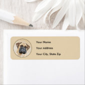 Bullmastiff-schildering - Kute Original Dog Art Etiket (Insitu)