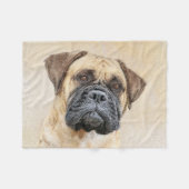 Bullmastiff-schildering - Kute Original Dog Art Fleece Deken (Voorkant (Horizontaal))