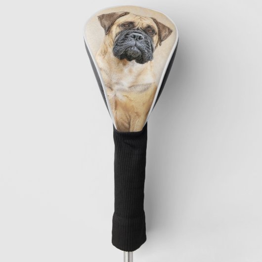Bullmastiff-schildering - Kute Original Dog Art Golfheadcover (Voorkant)