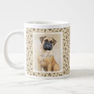 Bullmastiff-schildering - Kute Original Dog Art Grote Koffiekop