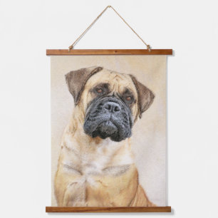 Bullmastiff-schildering - Kute Original Dog Art Hangend Wandkleed