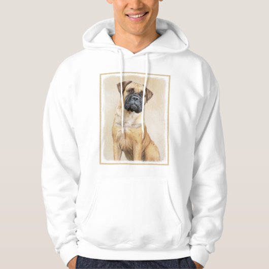Bullmastiff-schildering - Kute Original Dog Art Hoodie (Voorkant)