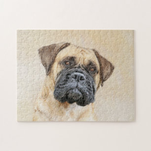 Bullmastiff-schildering - Kute Original Dog Art Legpuzzel