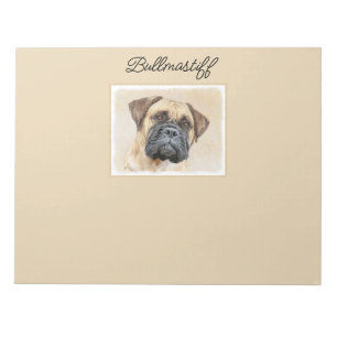Bullmastiff-schildering - Kute Original Dog Art Notitieblok