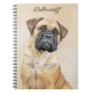 Bullmastiff-schildering - Kute Original Dog Art Notitieboek