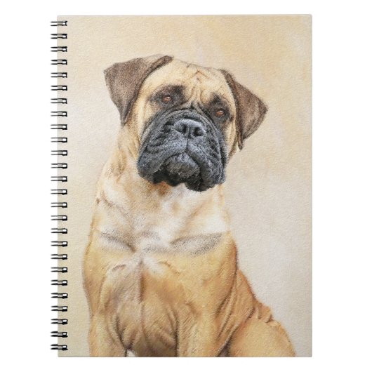 Bullmastiff-schildering - Kute Original Dog Art Notitieboek (Voorkant)