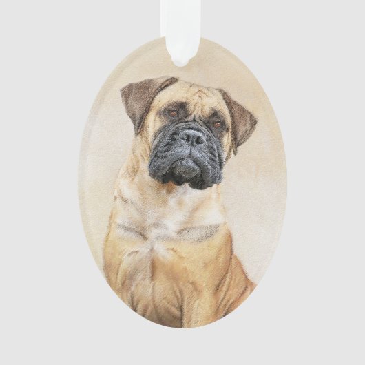 Bullmastiff-schildering - Kute Original Dog Art Ornament (voorkant)