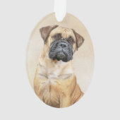 Bullmastiff-schildering - Kute Original Dog Art Ornament (achterkant)