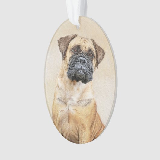 Bullmastiff-schildering - Kute Original Dog Art Ornament (voorkant)