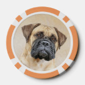 Bullmastiff-schildering - Kute Original Dog Art Poker Chips (Achterkant)