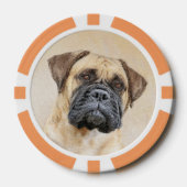 Bullmastiff-schildering - Kute Original Dog Art Poker Chips (Voorkant)