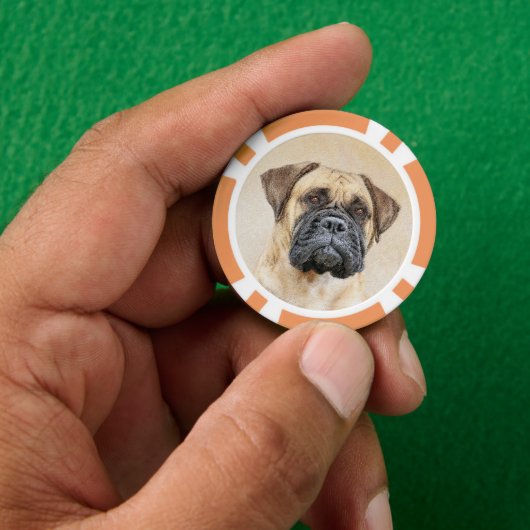 Bullmastiff-schildering - Kute Original Dog Art Poker Chips (Hand)