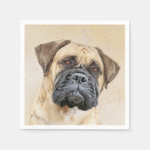 Bullmastiff-schildering - Kute Original Dog Art Servet