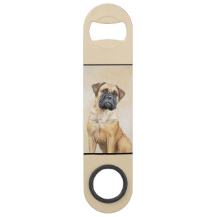 Bullmastiff-schildering - Kute Original Dog Art Speed Flessenopener