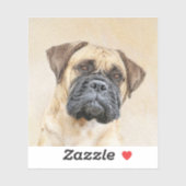 Bullmastiff-schildering - Kute Original Dog Art Sticker (Vel)
