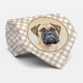 Bullmastiff-schildering - Kute Original Dog Art Stropdas (Opgerold)