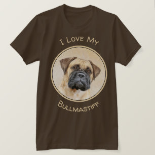 Bullmastiff-schildering - Kute Original Dog Art T-shirt
