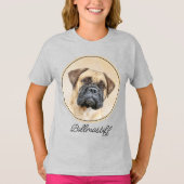 Bullmastiff-schildering - Kute Original Dog Art T- T-shirt (Voorkant)